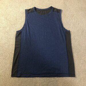 Lululemon Tank Top Muscle Sleeveless Shirt Men's Blue Gray Gym Athletic